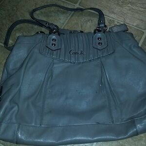 Coach Blue Leather Shoulder Bag